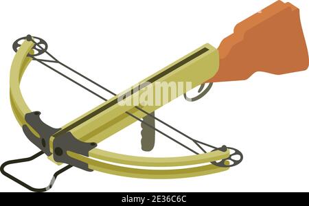 Hunting arbalet icon. Isometric of hunting arbalet vector icon for web design isolated on white background Stock Vector
