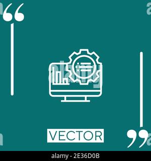 analytical vector icon Linear icon. Editable stroke line Stock Vector