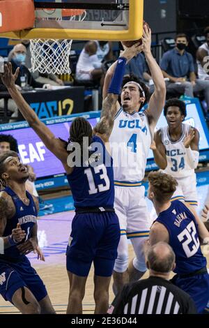 UCLA Bruins guard Jaime Jaquez Jr. (4) shoots the ball during an NCAA ...