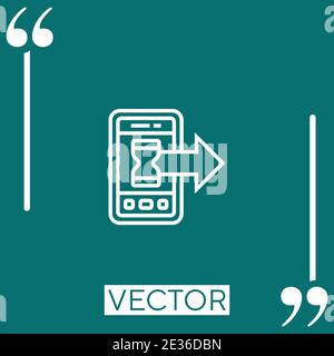 fast forward vector icon Linear icon. Editable stroked line Stock Vector