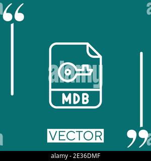 mdb vector icon Linear icon. Editable stroke line Stock Vector