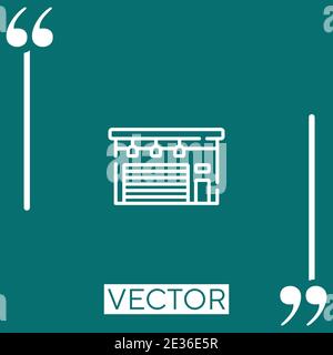 warehouse vector icon Linear icon. Editable stroked line Stock Vector
