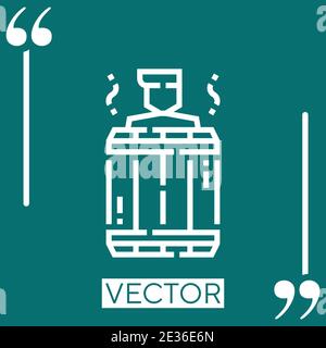 sauna vector icon Linear icon. Editable stroked line Stock Vector