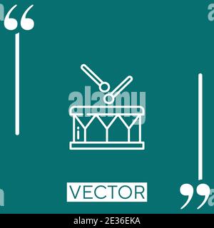 drumstick vector icon Linear icon. Editable stroked line Stock Vector