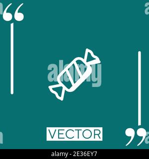 inclined candy Linear icon. Editable stroke line Stock Vector