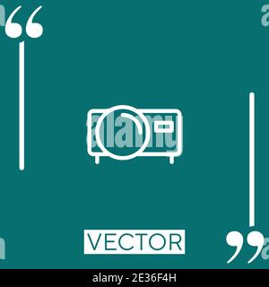 film vector icon Linear icon. Editable stroke line Stock Vector