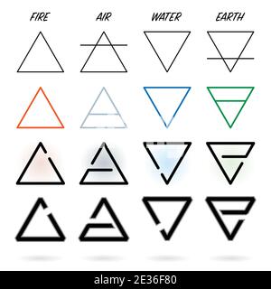 earth air fire water symbols
