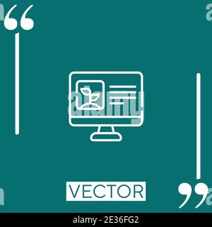 observation vector icon Linear icon. Editable stroked line Stock Vector