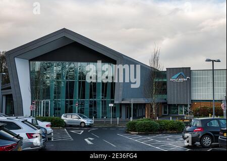 Derry, Northern Ireland- Jan 16, 2020: The Foyle Arena sports complex in Derry City, Northern Ireland Stock Photo