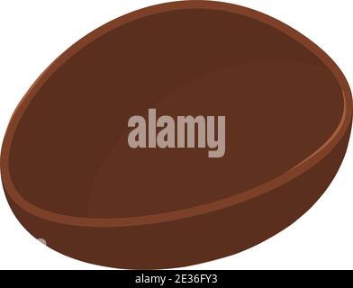 Chocolate egg icon. Isometric of chocolate egg vector icon for web design isolated on white background Stock Vector