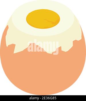 Boiled egg icon. Isometric of boiled egg vector icon for web design isolated on white background Stock Vector