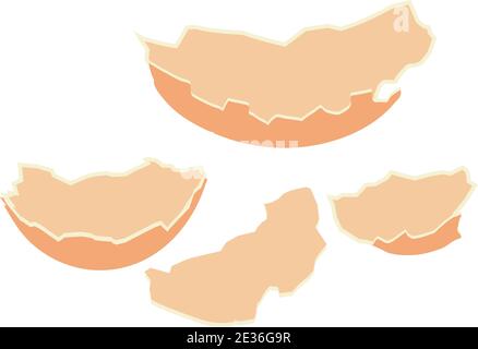 Eggshell icon. Isometric of eggshell vector icon for web design isolated on white background Stock Vector