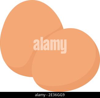 Chicken eggs icon. Isometric of chicken eggs vector icon for web design isolated on white background Stock Vector