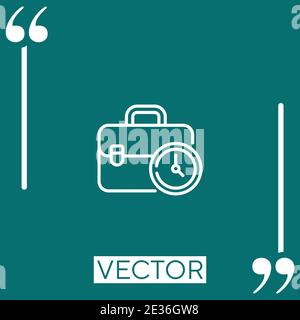 working hours vector icon Linear icon. Editable stroked line Stock Vector