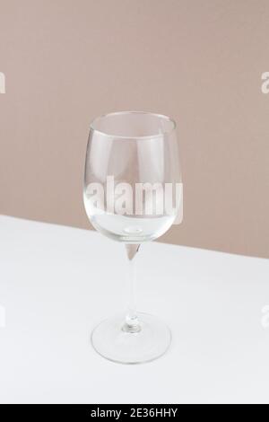 an empty beautiful wine glass on background Stock Photo