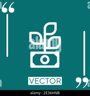 profit vector icon Linear icon. Editable stroke line Stock Vector