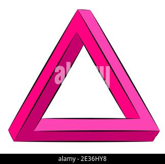 Penrose triangle eps10 vector illustration isolated on white background. Stock Vector