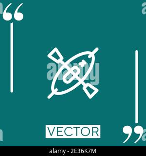 kayak vector icon Linear icon. Editable stroked line Stock Vector