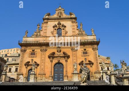 Duomo di San Giorgio in Modica, Ragusa, Sicily, Italy, Europe, World Heritage Site Stock Photo