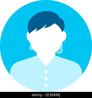 Circular avatar vector illustration (Male) Stock Vector