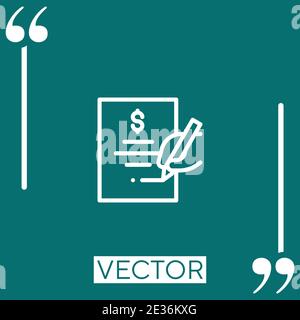 loan vector icon Linear icon. Editable stroke line Stock Vector