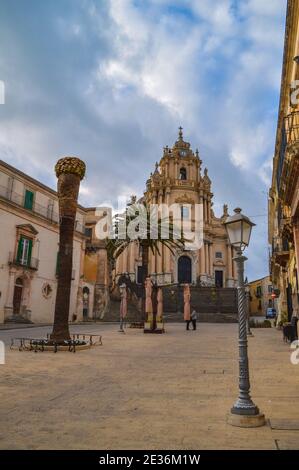 Duomo di San Giorgio in Ragusa Ibla, Sicily, Europe, World Heritage Site Stock Photo