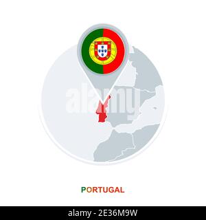 Vector Illustration of a Map of Europe with Highlighted Portugal Stock  Vector - Illustration of highlighted, region: 104200948