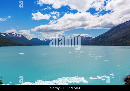 Beautiful mountain landscapes in Patagonia. Mountains lake in Argentina, South America. Stock Photo