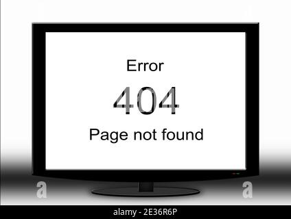 Monitor, error message 404 on website Stock Photo