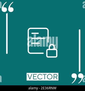 locked vector icon Linear icon. Editable stroke line Stock Vector