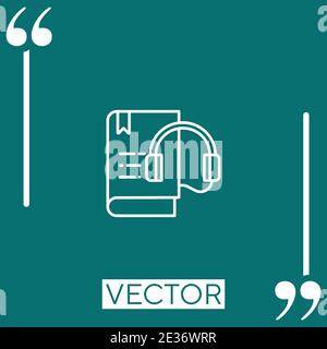 audio book vector icon Linear icon. Editable stroke line Stock Vector