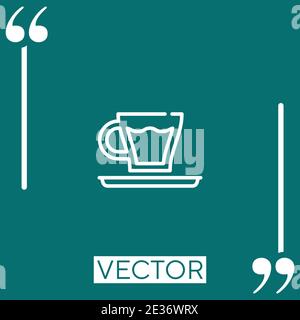 espresso vector icon Linear icon. Editable stroke line Stock Vector