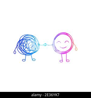 Coaching, mentoring, problem solving, abstract icon business problem solving, consulting. Vector illustration Stock Vector
