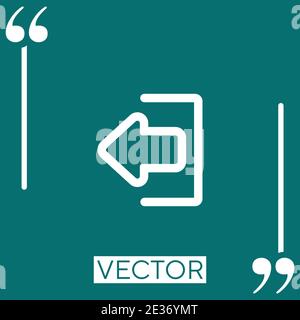 logout Linear icon. Editable stroke line Stock Vector