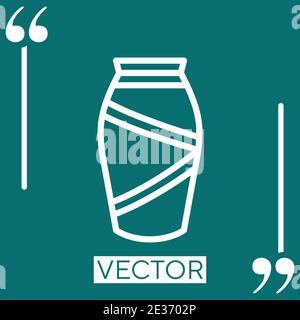 skirt Linear icon. Editable stroke line Stock Vector