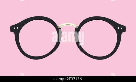 Vector Isolated Illustration of Rounded Glasses Stock Vector