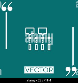 timeline Linear icon. Editable stroke line Stock Vector