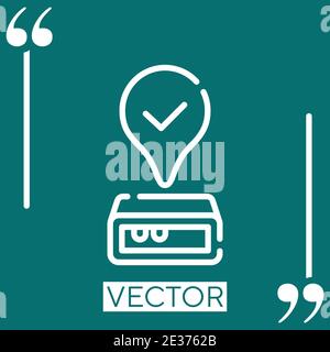 validity vector icon Linear icon. Editable stroked line Stock Vector