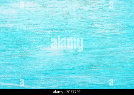 Turquoise colored wooden background. aquamarine. abstract texture. top view. horizontal Stock Photo