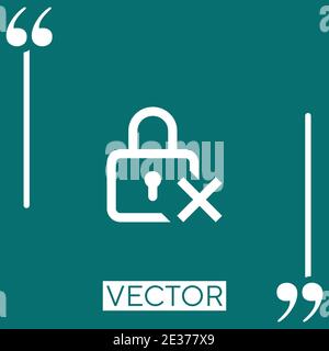 unlocked vector icon Linear icon. Editable stroked line Stock Vector