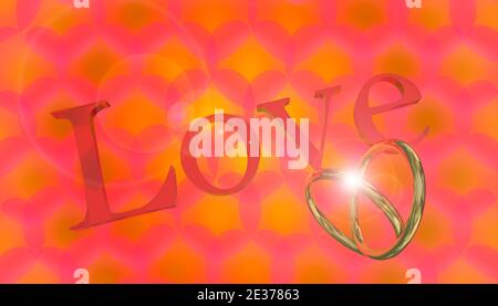 Abstract red background for Valentine's Day. 3d image Stock Photo