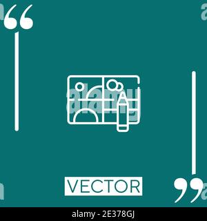 storyboard vector icon Linear icon. Editable stroke line Stock Vector