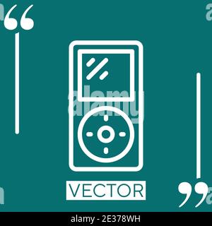 ipod vector icon Linear icon. Editable stroke line Stock Vector