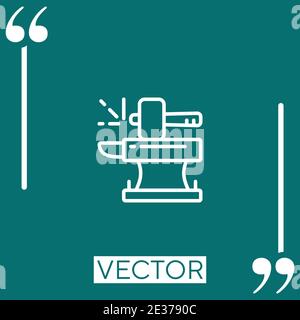 blacksmith vector icon Linear icon. Editable stroke line Stock Vector