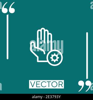 dirty hands vector icon Linear icon. Editable stroke line Stock Vector