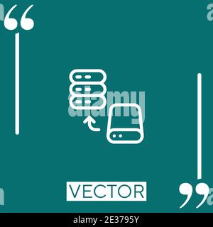storage device vector icon Linear icon. Editable stroke line Stock Vector