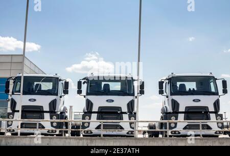 Ankara , Turkey : Ford Motor Company Ford Truck Store. Ford Motor Company is an American auto maker founded in 1903 Stock Photo