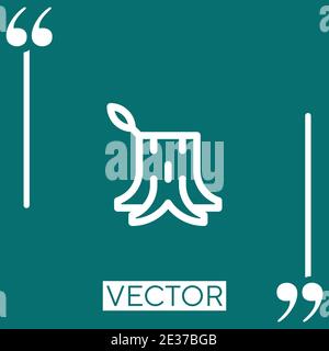 stump vector icon Linear icon. Editable stroked line Stock Vector