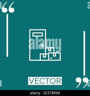 door to door vector icon Linear icon. Editable stroked line Stock Vector
