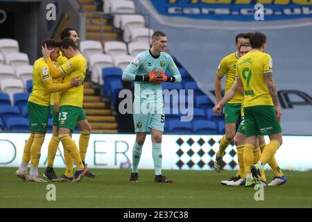 Cardiff, UK. 16th Jan, 2021. The Norwich players before the Sky Bet Championship match at the Cardiff City Stadium, Cardiff Picture by Paul Chesterton/Focus Images/Sipa USA 16/01/2021 Credit: Sipa USA/Alamy Live News Stock Photo